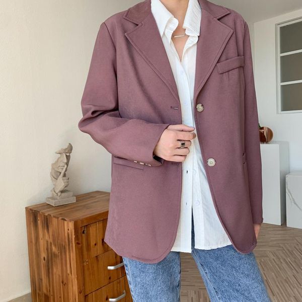 women's suits & blazers purple elegant women blazer 2021 autumn korean simple solid color thin suit coat, White;black
women's suits & blazers purple elegant women blazer 2021 autumn korean simple solid color thin suit coat, White;black