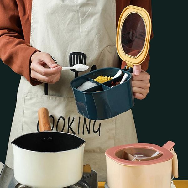 spice box storage container plastic 4 grids condiment holder case with lid and spoons for seasoning kitchen tool accessories bottles & jars
spice box storage container plastic 4 grids condiment holder case with lid and spoons for seasoning kitchen tool accessories bottles & jars