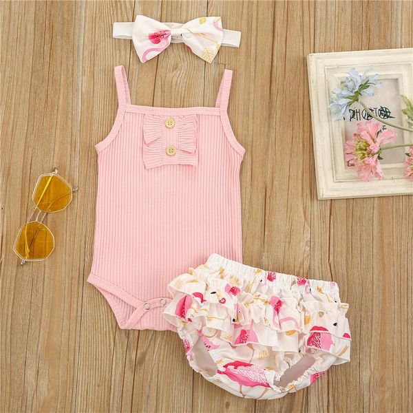 clothing sets 0-18m baby girls 3pcs clothes set sweet solid pink suspender romper and flamingo shorts with headband girl summer outfits suit, White
clothing sets 0-18m baby girls 3pcs clothes set sweet solid pink suspender romper and flamingo shorts with headband girl summer outfits suit, White