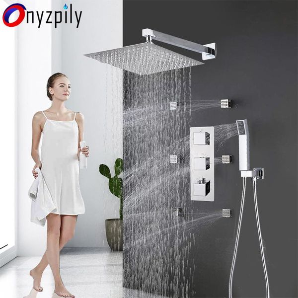 onyzpily chrome thermostatic waterfall bathroom shower faucet set spa body massage jets mixer tap wall mounted system sets
onyzpily chrome thermostatic waterfall bathroom shower faucet set spa body massage jets mixer tap wall mounted system sets