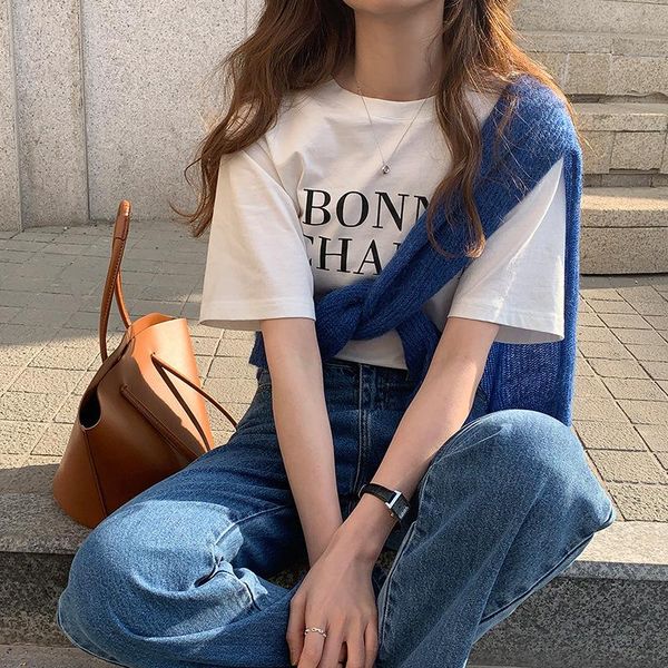 women's t-shirt bonne change woman english letter print harajuku summer tshirts casual round neck short slee tee shirt drop ship, White
women's t-shirt bonne change woman english letter print harajuku summer tshirts casual round neck short slee tee shirt drop ship, White