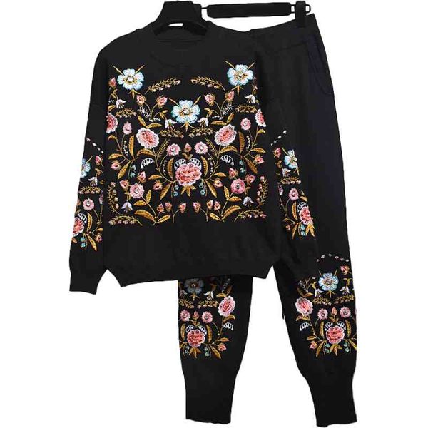 women's two piece pants autumn winter knitted tracksuit set embroidery flowers sweater + casual little feet 2 g510 oz4b, White
women's two piece pants autumn winter knitted tracksuit set embroidery flowers sweater + casual little feet 2 g510 oz4b, White