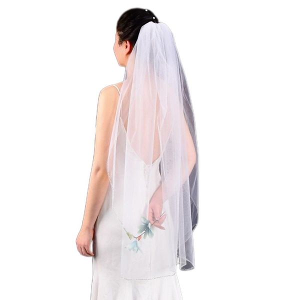 bridal veils 1 tier wedding veil with comb cut edges glittering silver beaded tulle for bride bridesmaid flower girl, Black
bridal veils 1 tier wedding veil with comb cut edges glittering silver beaded tulle for bride bridesmaid flower girl, Black