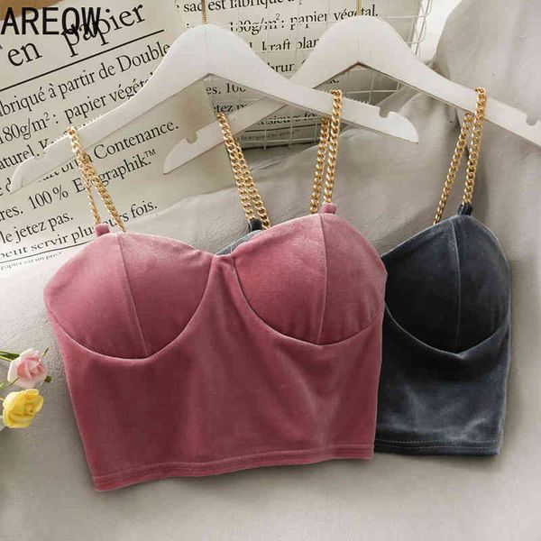 retro gold velvet belt chest pad short camisole female spring summer foreign style metal chain small vest tide 210507, White
retro gold velvet belt chest pad short camisole female spring summer foreign style metal chain small vest tide 210507, White