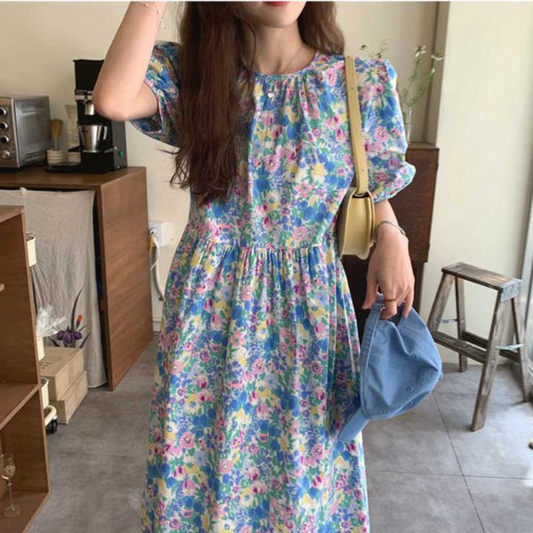 women summer dress sweet oil panting flower long dress high waist puff sleeve pullover pleat dresses woman clothing 14540 210527, Black;gray
women summer dress sweet oil panting flower long dress high waist puff sleeve pullover pleat dresses woman clothing 14540 210527, Black;gray