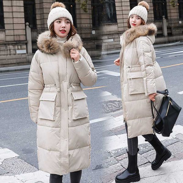 new down cotton jacket women casual self-cultivation mid-length over-the-knee thick coat women's clothing 211130, Black
new down cotton jacket women casual self-cultivation mid-length over-the-knee thick coat women's clothing 211130, Black