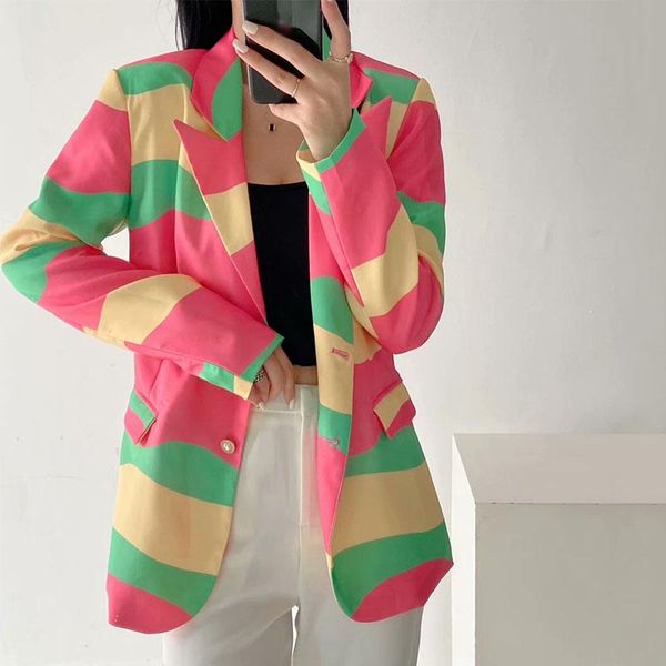 women's suits & blazers autumn jacket stitched single-breasted suit coat slim fit with collar fashion clothing street casual wear, White;black
women's suits & blazers autumn jacket stitched single-breasted suit coat slim fit with collar fashion clothing street casual wear, White;black