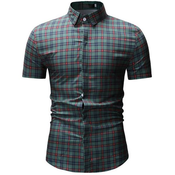 men's casual shirts spring summer shirt men plaid short sleeve slim fit streetwear camisa male beach hawaiian, White;black
men's casual shirts spring summer shirt men plaid short sleeve slim fit streetwear camisa male beach hawaiian, White;black