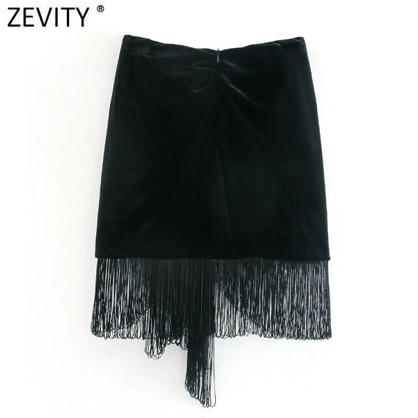 zevity women fashion black knotted hem tassel casual slim velvet skirt faldas mujer ladies back zipper chic mini vestidos qun705
zevity women fashion black knotted hem tassel casual slim velvet skirt faldas mujer ladies back zipper chic mini vestidos qun705