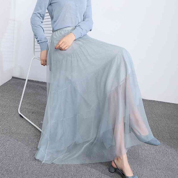 summer mesh patchwork pleated woman skirts chic bright silk fairy mujer faldas elegant solid all match femme muje 210514, Black
summer mesh patchwork pleated woman skirts chic bright silk fairy mujer faldas elegant solid all match femme muje 210514, Black