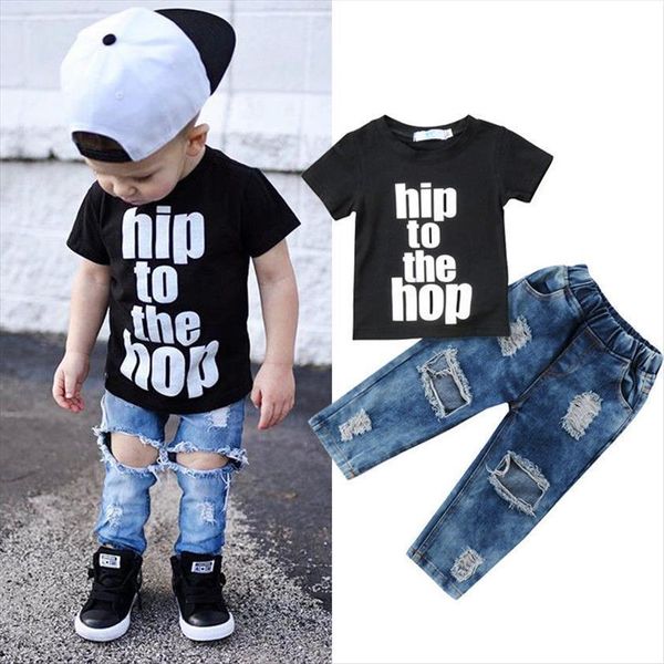 baby boy fashion clothing set black t shirt tees pants jeans 1 6y kids children summer fall casual outfit, White
baby boy fashion clothing set black t shirt tees pants jeans 1 6y kids children summer fall casual outfit, White