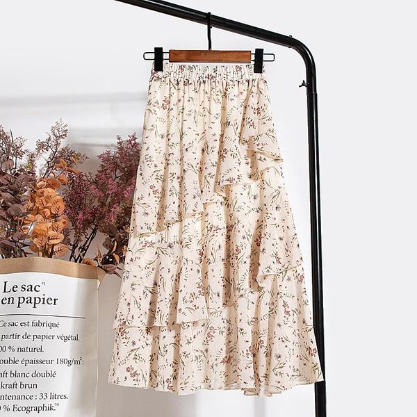 skirts women's bohemian beach chiffon fashion female 2021 spring summer floral skirt ruffled irregular cake with lining, Black
skirts women's bohemian beach chiffon fashion female 2021 spring summer floral skirt ruffled irregular cake with lining, Black