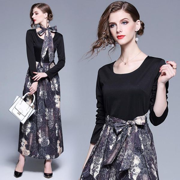 casual dresses 2021 long sleeve spring/autumn england style snake print patchwork high-quality harujuku dress fashion bow belt tunic maxi, Black;gray
casual dresses 2021 long sleeve spring/autumn england style snake print patchwork high-quality harujuku dress fashion bow belt tunic maxi, Black;gray