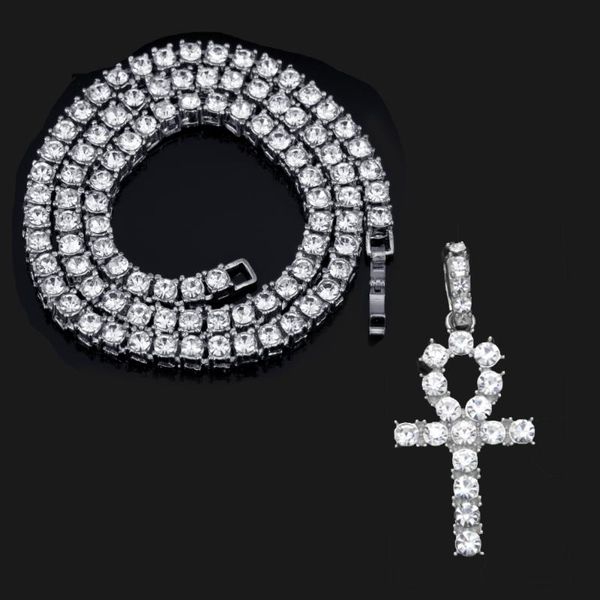 pendant necklaces 24inch men cross necklacewomen hip hop necklace with 4mm zircon tennis chain iced out hiphop jewelry, Silver
pendant necklaces 24inch men cross necklacewomen hip hop necklace with 4mm zircon tennis chain iced out hiphop jewelry, Silver