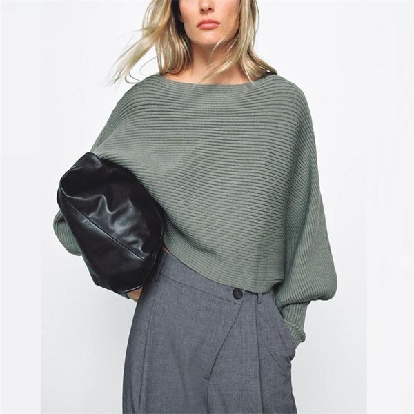 ribbed wide long sleeve cropped knit sweater women straight neck vintage winter pullover female streetwear knitted 210524, White
ribbed wide long sleeve cropped knit sweater women straight neck vintage winter pullover female streetwear knitted 210524, White