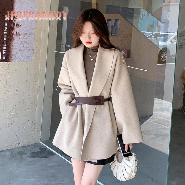 women's wool & blends woolen 2021 double-sided cashmere short wear plus velvet thickening winter coat women fall clothes, Black
women's wool & blends woolen 2021 double-sided cashmere short wear plus velvet thickening winter coat women fall clothes, Black