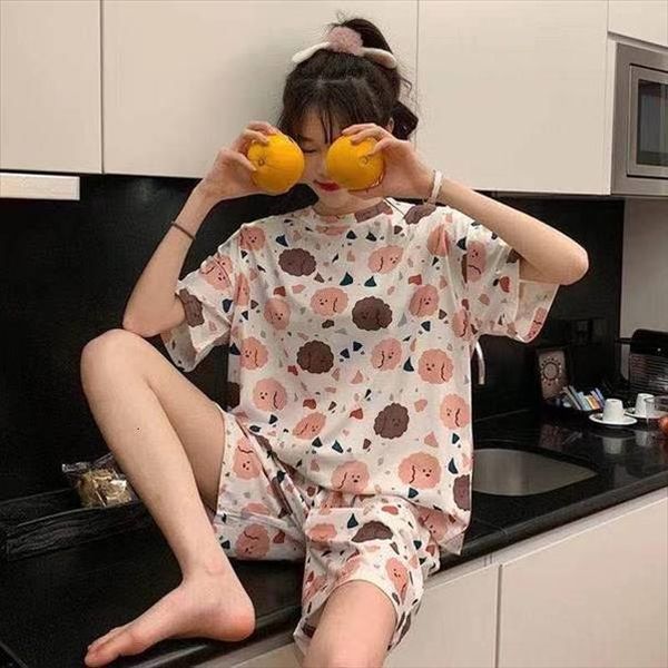 femme two piece set women sleepwear pajamas suit summer large loose casual style cartoon ladies lovely home clothes, Black;red
femme two piece set women sleepwear pajamas suit summer large loose casual style cartoon ladies lovely home clothes, Black;red