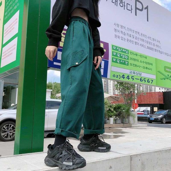 women's pants & capris 2021 fashion streetwear cargo women loose joggers sweatpants casual high elastic waist harajuku trousers solid w, Black;white
women's pants & capris 2021 fashion streetwear cargo women loose joggers sweatpants casual high elastic waist harajuku trousers solid w, Black;white