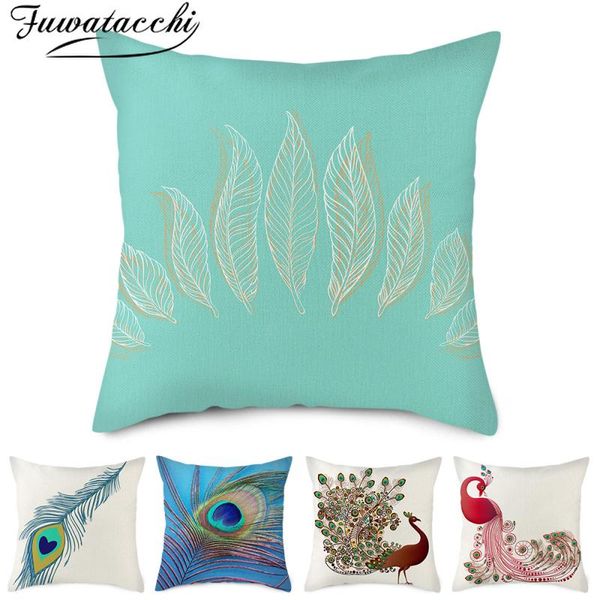cushion/decorative pillow fuwatacchi peacock feather po cushion cover linen throw for home sofa decorative pillowcases funda cojin 45x45cm
cushion/decorative pillow fuwatacchi peacock feather po cushion cover linen throw for home sofa decorative pillowcases funda cojin 45x45cm