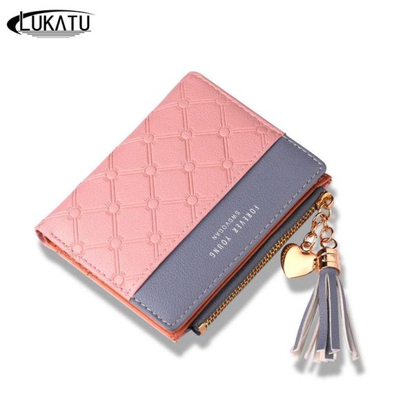 wallets lukatu women spliced short leather wallet korean version of the female tassel zip card purse carteira feminina, Red;black
wallets lukatu women spliced short leather wallet korean version of the female tassel zip card purse carteira feminina, Red;black
