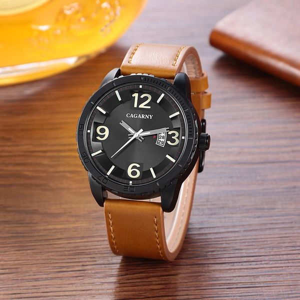 wristwatches business luxury wristwatch cagarny brand men's waterproof quartz watch leather strap fashion date display clock relogio, Slivery;brown
wristwatches business luxury wristwatch cagarny brand men's waterproof quartz watch leather strap fashion date display clock relogio, Slivery;brown