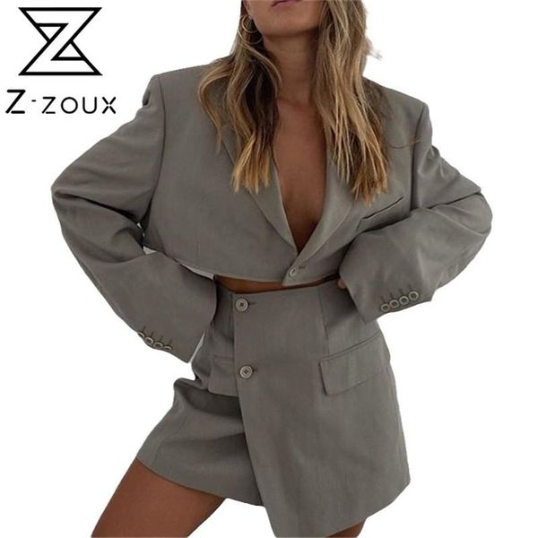 women sets skirt long sleeve single button short blazer with 2piece two piece and 210513, White
women sets skirt long sleeve single button short blazer with 2piece two piece and 210513, White