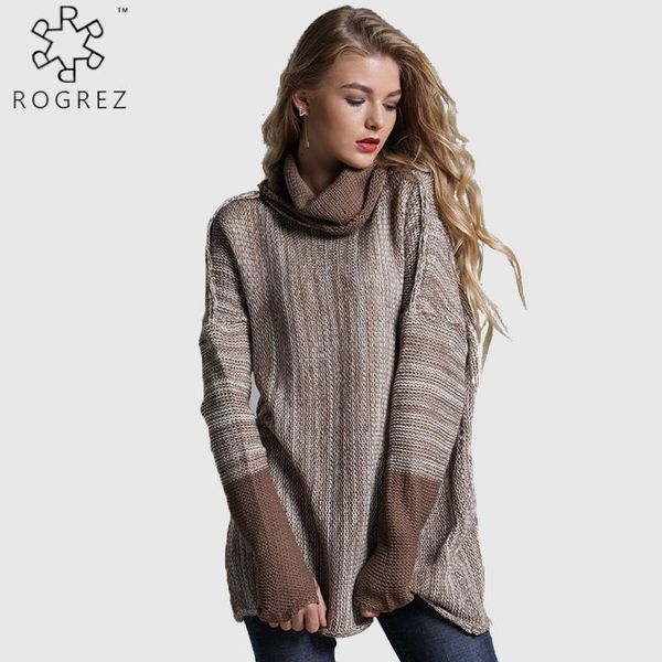 women's sweaters rogrez autumn winter outdoor casual women patchwork loose turtleneck sweater knitting cotton long female, White;black
women's sweaters rogrez autumn winter outdoor casual women patchwork loose turtleneck sweater knitting cotton long female, White;black