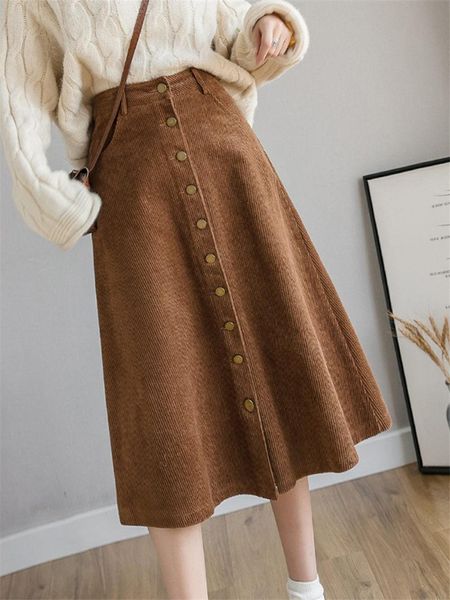 skirts corduroy skirt women spring autumn 2021 mid-length high-waist ladies solid color single-breasted a-line winter aq043, Black
skirts corduroy skirt women spring autumn 2021 mid-length high-waist ladies solid color single-breasted a-line winter aq043, Black