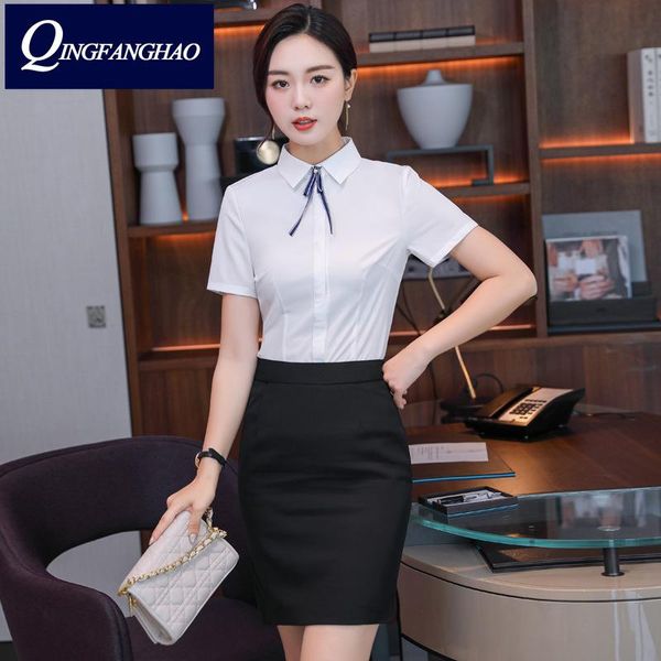 women's blouses & shirts womens korean style slim temperament short-sleeved women as6927, White
women's blouses & shirts womens korean style slim temperament short-sleeved women as6927, White