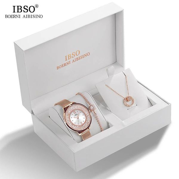 wristwatches ibso brand women watch crystal design bracelet necklace se, Slivery;brown
wristwatches ibso brand women watch crystal design bracelet necklace se, Slivery;brown