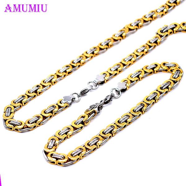 earrings & necklace amumiu mens gold color chain stainless steel bracelet set flat byzantine fashion necklaces women punk party js106, Silver
earrings & necklace amumiu mens gold color chain stainless steel bracelet set flat byzantine fashion necklaces women punk party js106, Silver