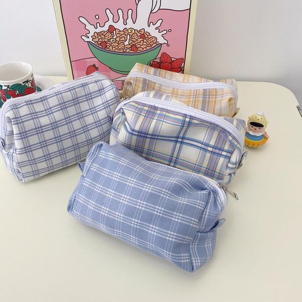 hit color plaid makeup case storage bag cute pencil women travel toiletry large capacity necesserie cosmetic pouch bags & cases
hit color plaid makeup case storage bag cute pencil women travel toiletry large capacity necesserie cosmetic pouch bags & cases