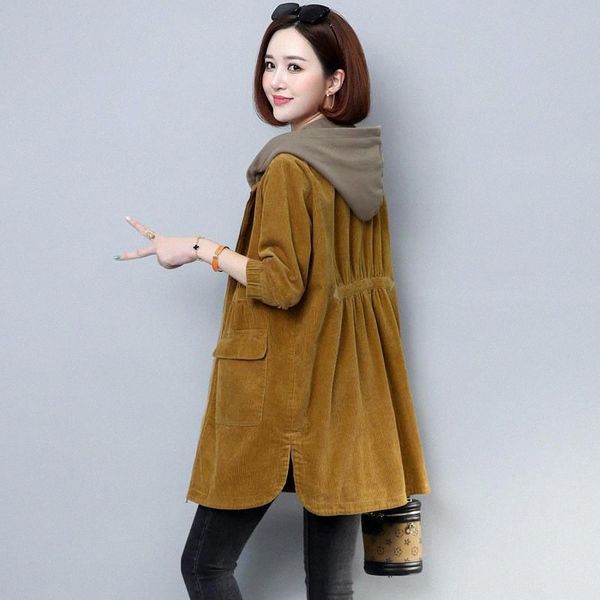 corduroy trench coat women long autumn new korean version small size coat casual wild coat 57pl, Black
corduroy trench coat women long autumn new korean version small size coat casual wild coat 57pl, Black