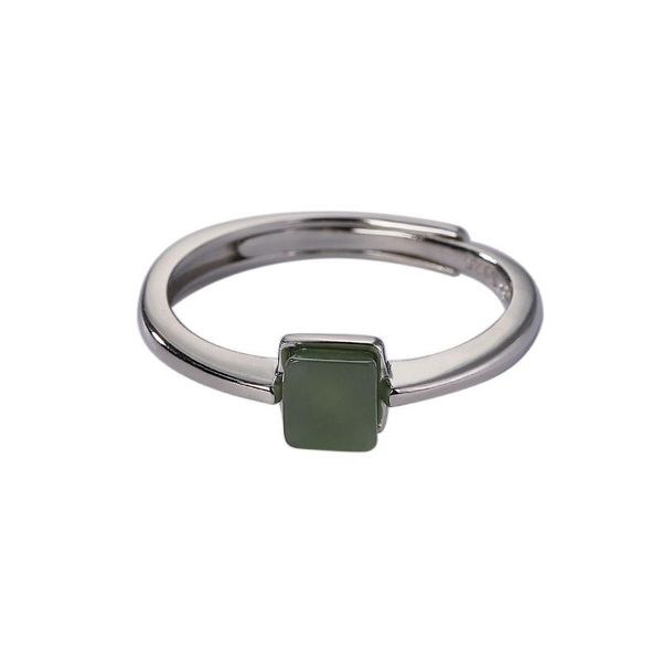 cluster rings 925 sterling silver natural hetian gray jade ring simple and stylish personality elegant women's open, Golden;silver
cluster rings 925 sterling silver natural hetian gray jade ring simple and stylish personality elegant women's open, Golden;silver
