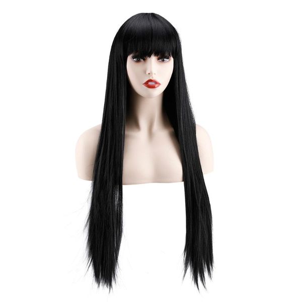 synthetic wigs 30 inches women's with bangs long straight hair cosplay wig machine heat resistant for women, Black
synthetic wigs 30 inches women's with bangs long straight hair cosplay wig machine heat resistant for women, Black