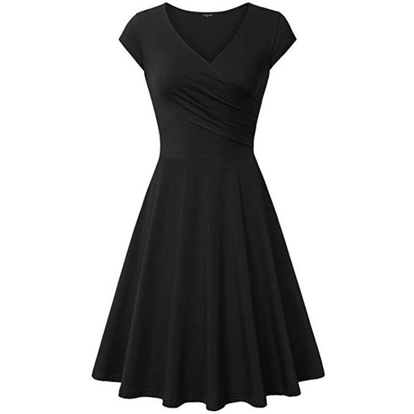 women's 2021 summer solid color midi dress vintage dresses short sleeve slim high waist ladies casual sundress holiday, Black;gray
women's 2021 summer solid color midi dress vintage dresses short sleeve slim high waist ladies casual sundress holiday, Black;gray