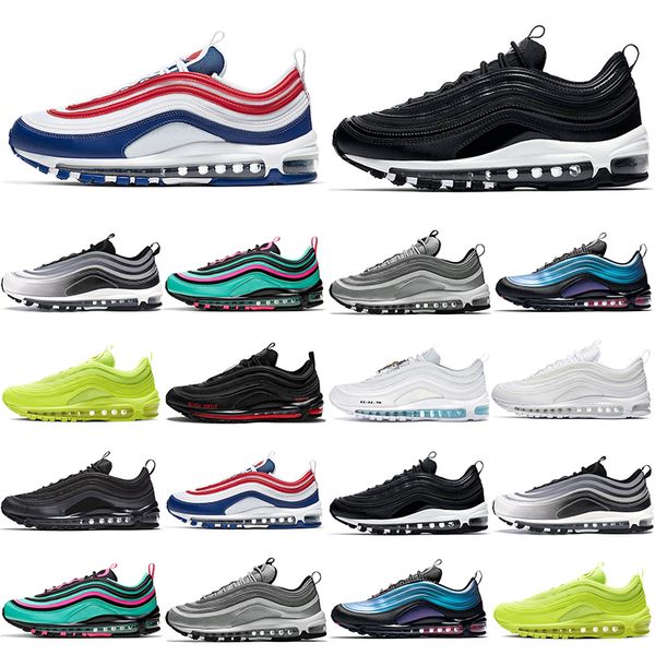 classic running shoes 97s men women sliver bullet throwback future triple volt black white usa gradient fade green outdoor trainers sneakers
classic running shoes 97s men women sliver bullet throwback future triple volt black white usa gradient fade green outdoor trainers sneakers