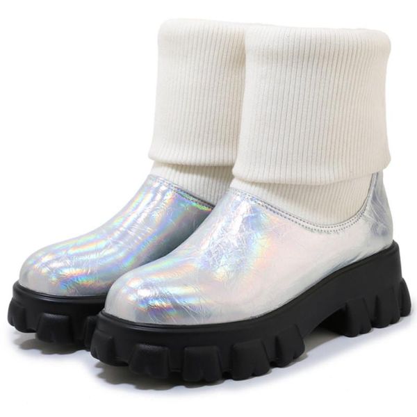 boots fanyuan pu leather knitting platform autumn winter women shoes round toe thick high heel slip on casual ankle size34-43, Black
boots fanyuan pu leather knitting platform autumn winter women shoes round toe thick high heel slip on casual ankle size34-43, Black