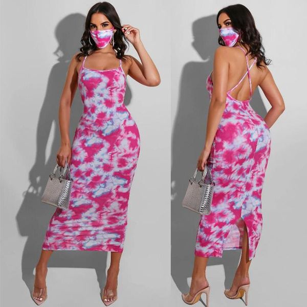 casual dresses pink print dress women suspender 2021 fashion long with face mask, Black;gray
casual dresses pink print dress women suspender 2021 fashion long with face mask, Black;gray
