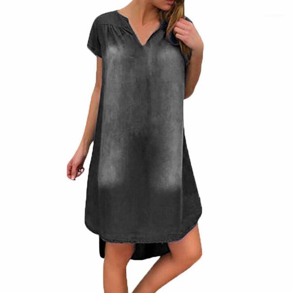 mandylandy jeans dresses v-neck denim dress women plus size washed slim-fit short sleeve loose casual, Black;gray
mandylandy jeans dresses v-neck denim dress women plus size washed slim-fit short sleeve loose casual, Black;gray