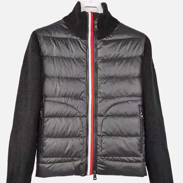 fashionable men's down jacket comfortable and warm coat letter embroidery ribbon from black solid knitting sweater
fashionable men's down jacket comfortable and warm coat letter embroidery ribbon from black solid knitting sweater