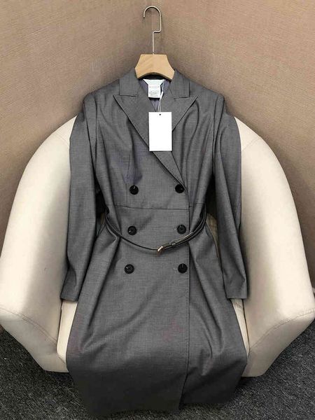 dress 2021 Spring Luxury Design Virgin Wool Elasthane Doube BreastedBelted Elegant Style Knee Length, Black;gray
dress 2021 Spring Luxury Design Virgin Wool Elasthane Doube BreastedBelted Elegant Style Knee Length, Black;gray
