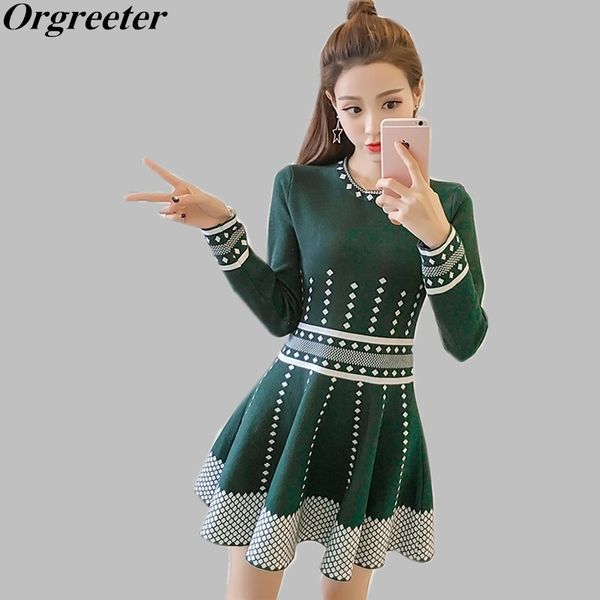 women knitted dresses autumn winter long sleeve o-neck geometric patterns fit and a-line short elegant party 210525, Black;gray
women knitted dresses autumn winter long sleeve o-neck geometric patterns fit and a-line short elegant party 210525, Black;gray