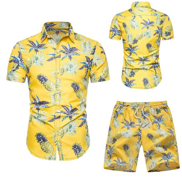 men's tracksuits men lapel short sleeve shirt 2 piece set summer hawaiian printed shorts man beach board fashion clothing, Gray
men's tracksuits men lapel short sleeve shirt 2 piece set summer hawaiian printed shorts man beach board fashion clothing, Gray