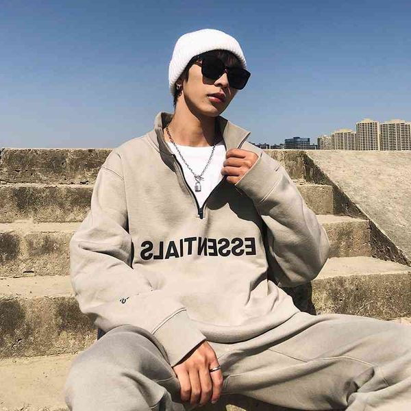 correct fog multi thread essential chest adhesive letter raglan sleeve half pull chain tide stand collar men's sweater, Black
correct fog multi thread essential chest adhesive letter raglan sleeve half pull chain tide stand collar men's sweater, Black