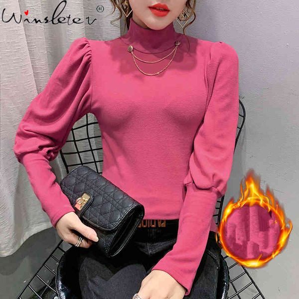 women's t-shirt fall winter korean style fashion solid chain ropa mujer with fleece all match bottoming shirt cotton tees t00, White
women's t-shirt fall winter korean style fashion solid chain ropa mujer with fleece all match bottoming shirt cotton tees t00, White