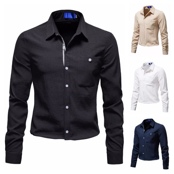 men's dress shirts european version business men's drape wide slightly elastic loose long-sleeved shirt webbing linen, White;black
men's dress shirts european version business men's drape wide slightly elastic loose long-sleeved shirt webbing linen, White;black
