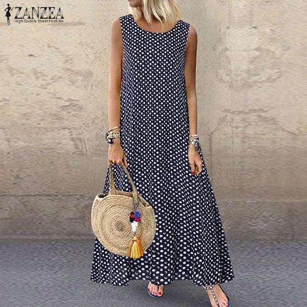 casual dresses bohemian summer polka dot dress 2021 zanzea women sleeveless sundress plus size vintage printed beach long vestido robe saraf, Black;gray
casual dresses bohemian summer polka dot dress 2021 zanzea women sleeveless sundress plus size vintage printed beach long vestido robe saraf, Black;gray
