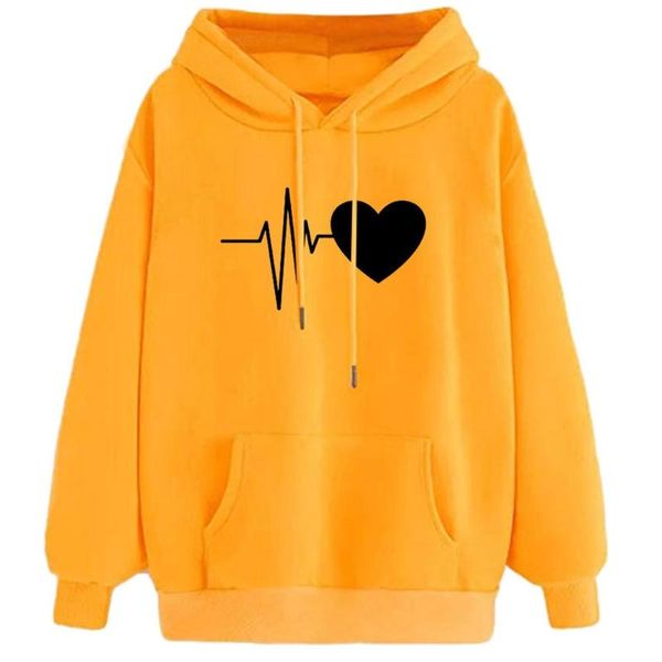 women's hoodies & sweatshirts women long sleeve drawstring electrocardiogram heart print graphic sweatshirt solid color loose with pock, Black
women's hoodies & sweatshirts women long sleeve drawstring electrocardiogram heart print graphic sweatshirt solid color loose with pock, Black