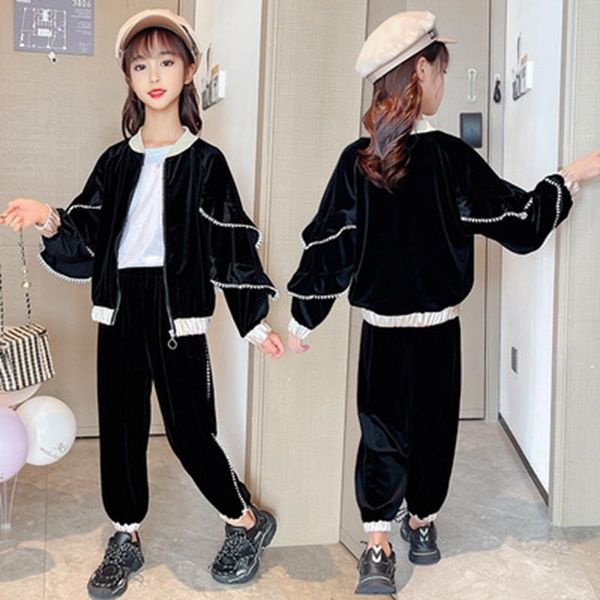 clothing sets baby girl clothes lace sleeve jackets + pants pleuche suit 2021 fashionable children autumn wear tracksuit for young girls, White
clothing sets baby girl clothes lace sleeve jackets + pants pleuche suit 2021 fashionable children autumn wear tracksuit for young girls, White